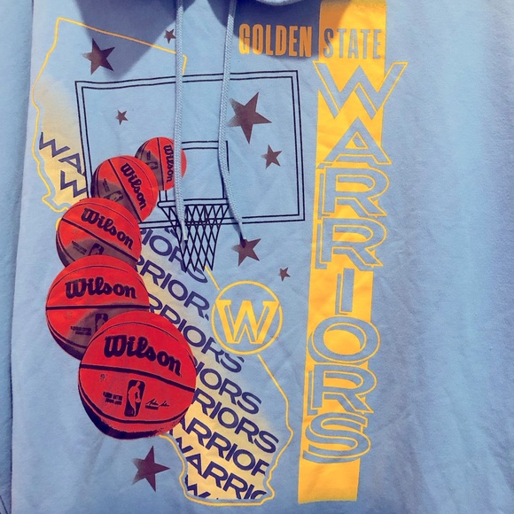 NBA Golden State Warriors Oversized Hombre Graphic Hoodie Sweatshirt XXXL NWT - Picture 3 of 7